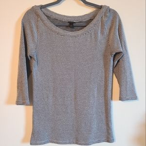 Ann Taylor 100% Cotton 3/4 Sleeve Top, M